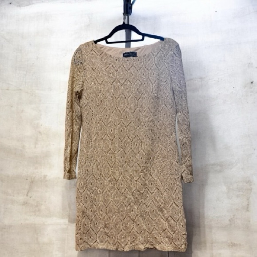 Jessica Howard Beige Long Sleeve Dress
